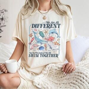 We Are All Different Swim Together Shirt, Teacher T Shirt Back To School Tee
